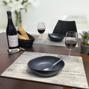Suport farfurii (napron) "Nature", 45 x 30 cm, plastic, oak - Saleen