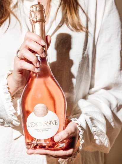L’EXCESSIVE ROSÉ, Băutură spumantă fără alcool, 750 ml ℮, Estoublon, Franța