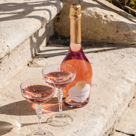 L’EXCESSIVE ROSÉ, Băutură spumantă fără alcool, 750 ml ℮, Estoublon, Franța
