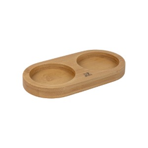 Suport pentru 2 rasnite, fara maner, bambus, "Linea", Natural - Peugeot