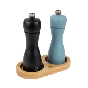 Suport pentru 2 rasnite, fara maner, bambus, "Linea", Natural - Peugeot
