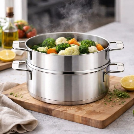 Vas pentru gatit la aburi, 24 cm, inox, "Signature" - BRA