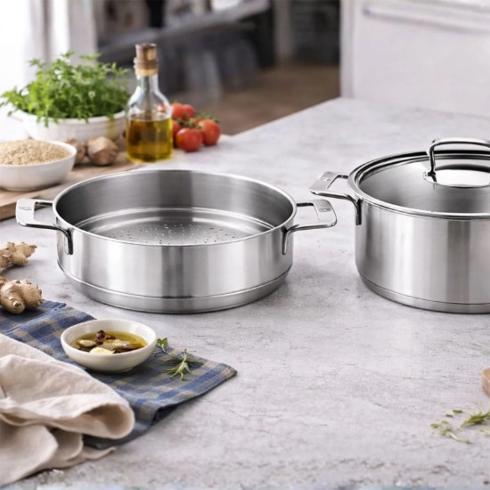 Vas pentru gatit la aburi, 24 cm, inox, "Signature" - BRA