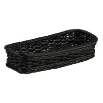 Cos pentru tacamuri, plastic, 28 x 11,5 cm, Negru - Kesper