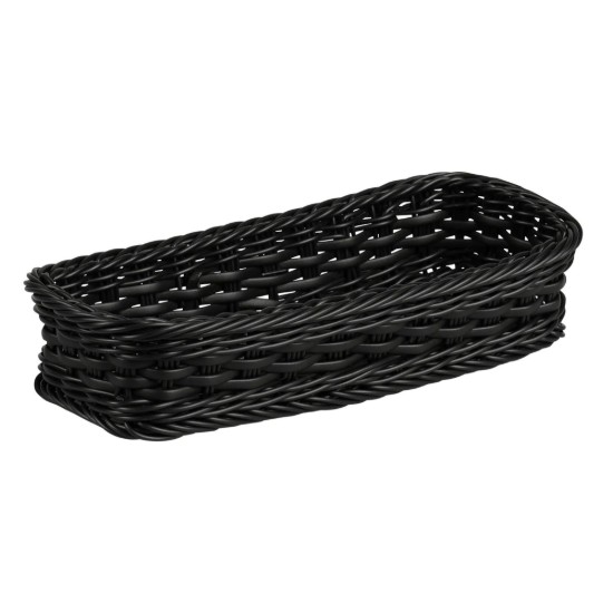 Cos pentru tacamuri, plastic, 28 x 11,5 cm, Negru - Kesper