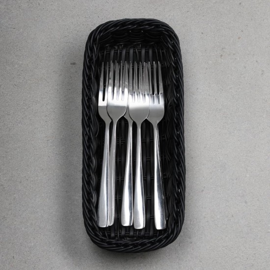 Cos pentru tacamuri, plastic, 28 x 11,5 cm, Negru - Kesper