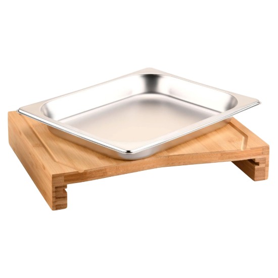 Tocator bambus, cu tava de colectare GN 1/2, 36,5 x 28,5 cm - Kesper