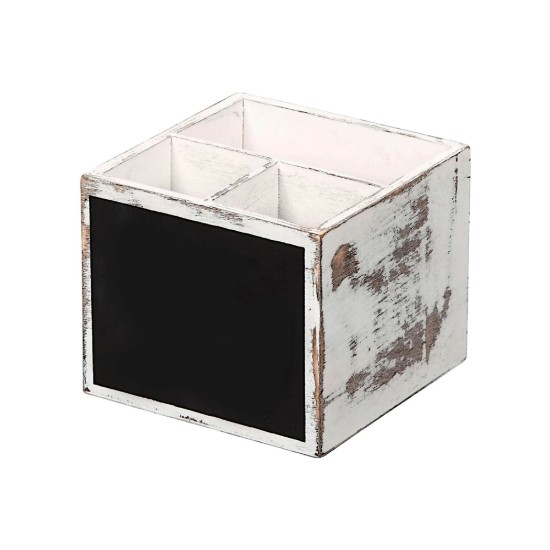 Suport tacamuri, cu 3 compartimente, Vintage White - Kesper