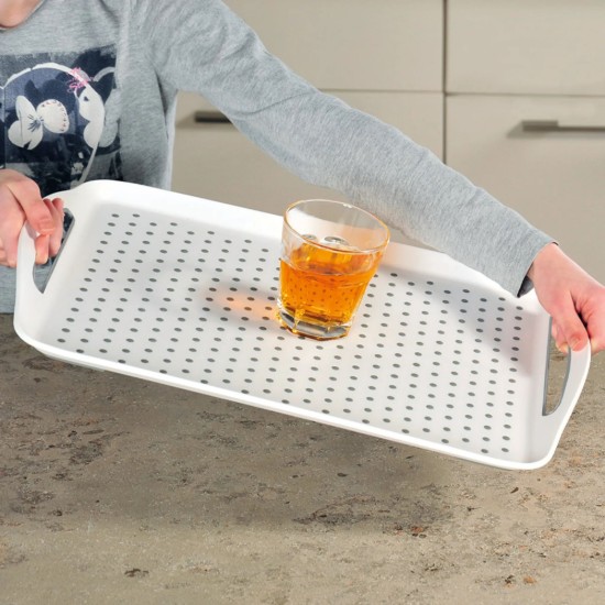 Tava servire din plastic, 45,5 x 32 cm, Alb - Kesper