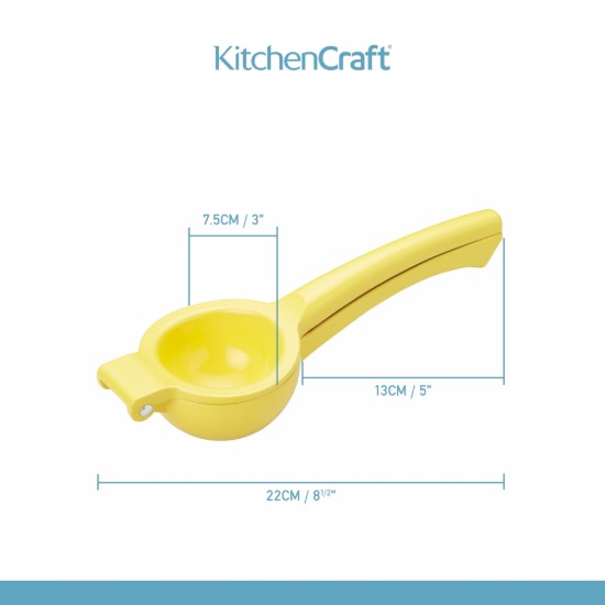 Storcator manual pentru citrice, metal, Galben - Kitchen Craft