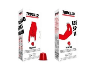 CAFEA TRUCILLO, EXPRESSO SPEAKS ITALIAN, 10 capsule din aluminiu, compatibile cu aparatele NESPRESSO®, 55 g ℮