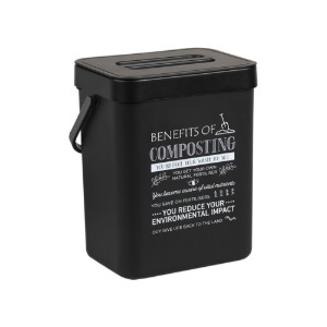 Cos dreptunghiular pentru compost, 21 x 17,5 x 24,5 cm, Negru - Kesper