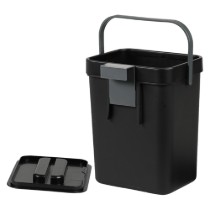 Cos dreptunghiular pentru compost, 21 x 17,5 x 24,5 cm, Negru - Kesper