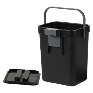 Cos dreptunghiular pentru compost, 21 x 17,5 x 24,5 cm, Negru - Kesper