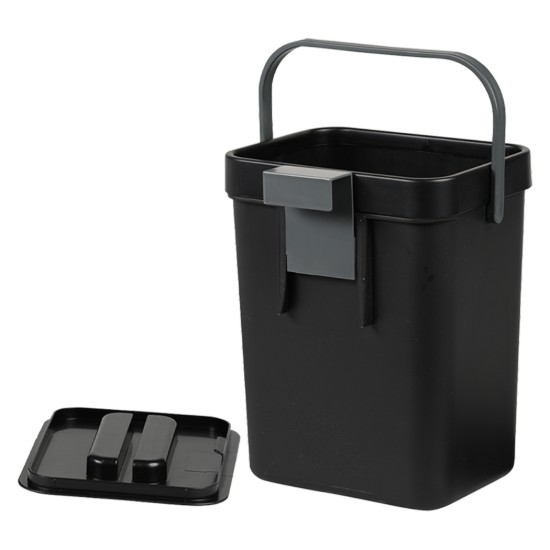 Cos dreptunghiular pentru compost, 21 x 17,5 x 24,5 cm, Negru - Kesper