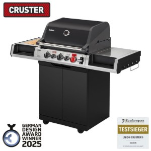 Gratar pe gaz, 3 arzatoare inox, arzator infrarosu ajustabil, grile fonta, Enders Uniq 3 IK Cruster 870033