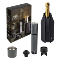 Set pompa de vid cu deschizator sampanie, 5 piese, "Bubbles Forever" - Peugeot