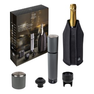 Set pompa de vid cu deschizator sampanie, 5 piese, "Bubbles Forever" - Peugeot