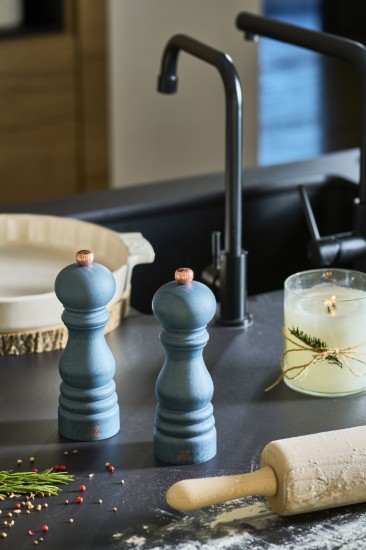 Set 2 rasnite sare si piper, 18 cm, "Paris", Denim - Peugeot