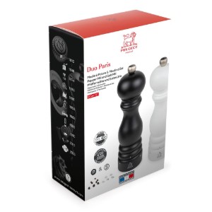 Set 2 rasnite sare si piper, 20 cm, "Paris u'Select Z", Black&White - Peugeot