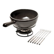 Set Fondue 24 cm/2,4 l, Charcoal - Emile Henry
