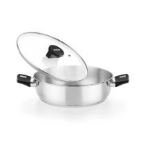 Cratita inox, cu capac sticla, 26cm/3,6L, "Elite" - Monix