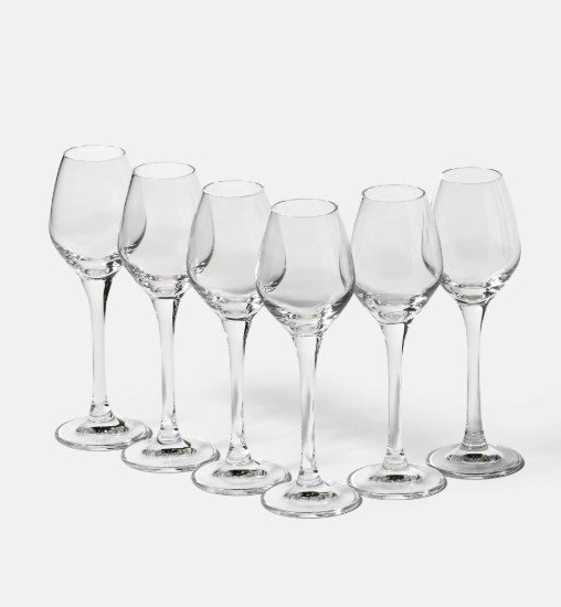 Set 6 pahare lichior, sticla cristalina, 70ml, "Splendour" - Krosno