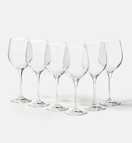 Set 6 pahare vin alb, sticla cristalina, 430ml, "Harmony" - Krosno