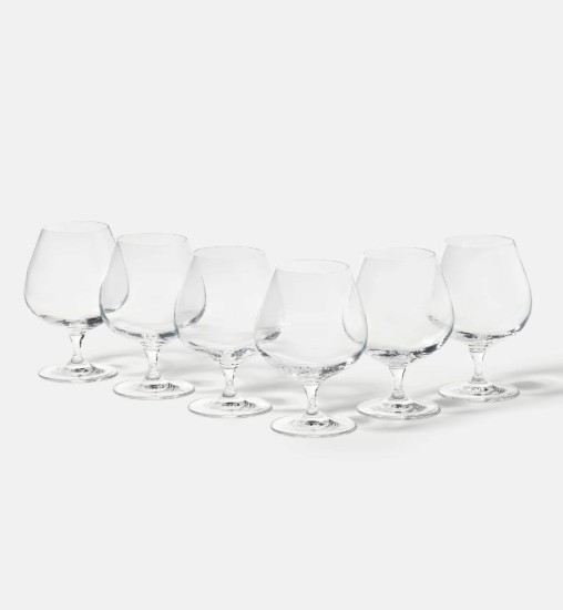 Set 6 pahare coniac, sticla cristalina, 590ml, "Harmony" - Krosno
