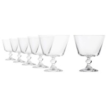 Set 6 cupe inghetata, sticla cristalina, 480 ml, "Krista" - Krosno