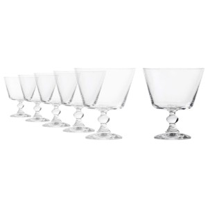 Set 6 cupe inghetata, sticla cristalina, 480 ml, "Krista" - Krosno