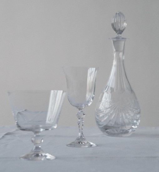 Set 6 cupe inghetata, sticla cristalina, 480 ml, "Krista" - Krosno
