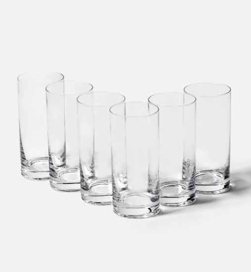 Set 6 pahare long drinks, sticla, 330ml, "Balance" - Krosno