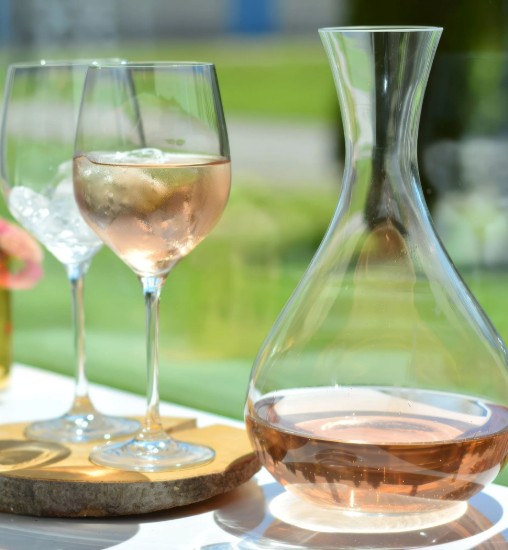 Set servire vin, 3 piese, sticla cristalina, "Harmony" - Krosno