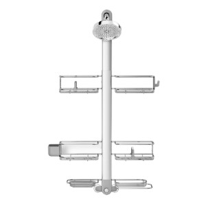 Suport ajustabil XL pentru cabina dus, aluminiu anodizat/inox - simplehuman