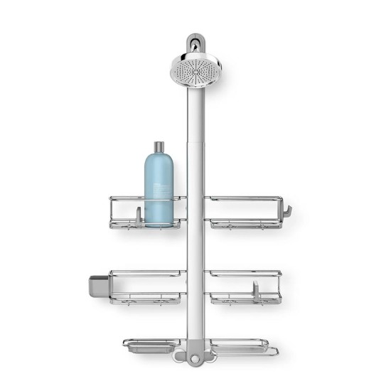 Suport ajustabil XL pentru cabina dus, aluminiu anodizat/inox - simplehuman