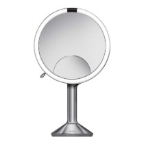 Oglinda cosmetica cu senzor, 23 cm, "Trio", Brushed Stainless Steel - simplehuman