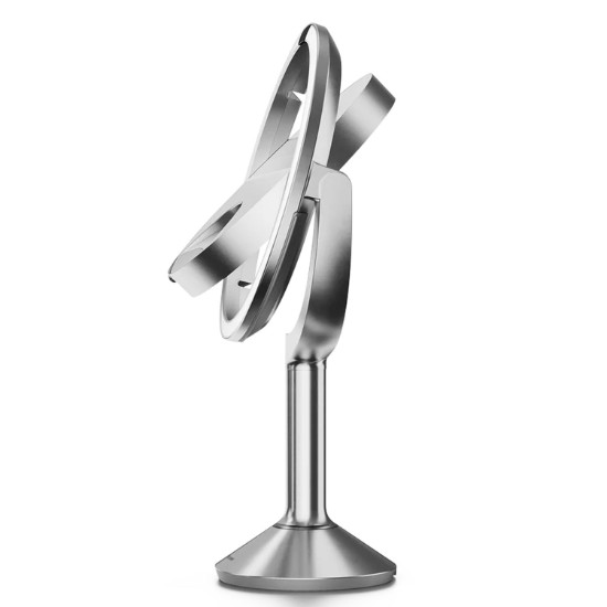Oglinda cosmetica cu senzor, 23 cm, "Trio", Brushed Stainless Steel - simplehuman