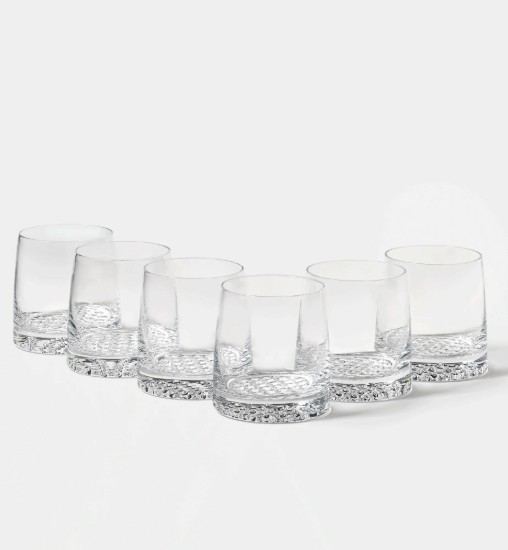 Set 6 pahare whisky, sticla cristalina, 370ml, "Fjord" - Krosno