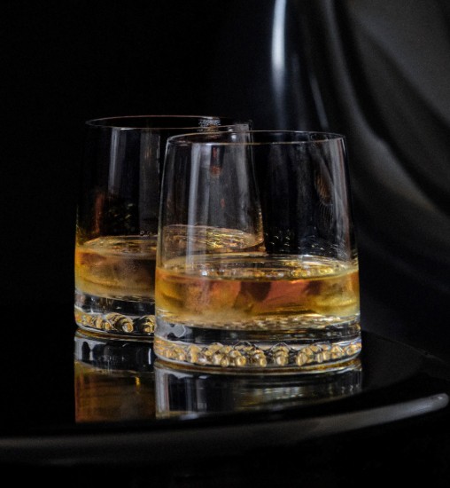 Set 6 pahare whisky, sticla cristalina, 370ml, "Fjord" - Krosno
