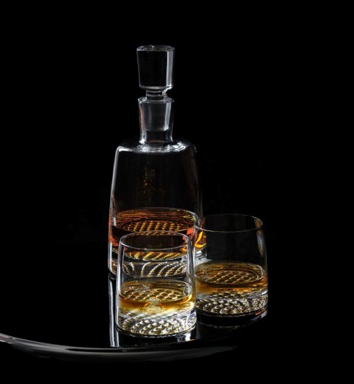Set 6 pahare whisky, sticla cristalina, 370ml, "Fjord" - Krosno