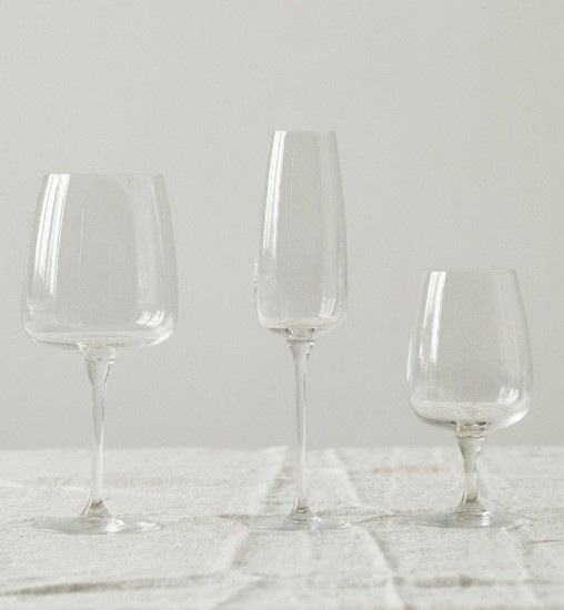 Set 4 pahare apa, sticla cristalina, 380ml, "Modern" - Krosno