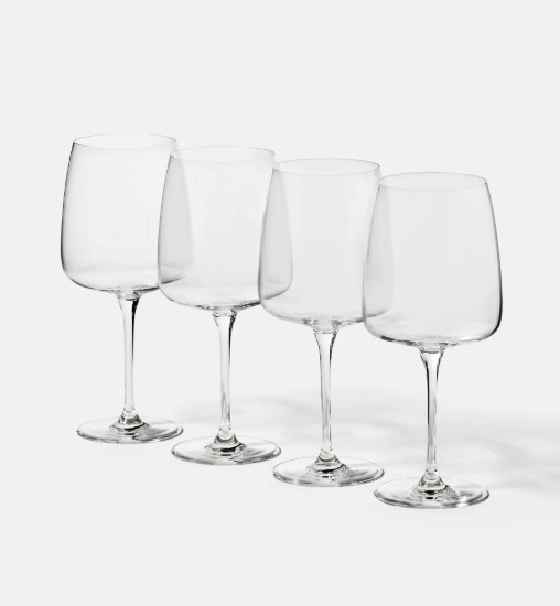 Set 4 pahare vin, sticla cristalina, 650ml, "Modern" - Krosno