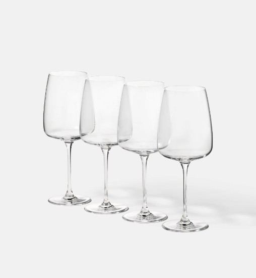 Set 4 pahare vin rosu, sticla cristalina, 750ml, "Modern" - Krosno