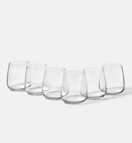 Set 6 pahare apa, sticla, 470ml, "Modern" - Krosno
