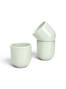 Ceasca cafea ceramica, 250 ml, pahar Novum Aqua Oceanica, albastru deschis lucios, gresie glazurata manual