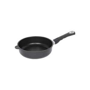 Tigaie adanca, aluminiu, 24cm, inaltime 7 cm, inductie - AMT Gastroguss