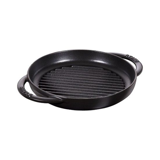 Tigaie grill, fonta, 23 cm, Black - Staub