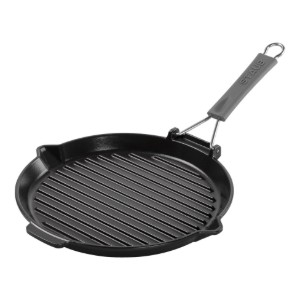 Tigaie grill, fonta, 27cm, Black - Staub
