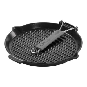 Tigaie grill, fonta, 27cm, Black - Staub